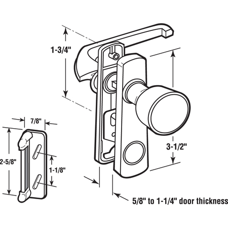 Prime-Line Tulip Knob Latch Set, Chocolate Brown Single Pack K 5170